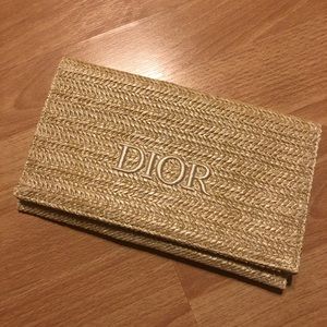 Christian Dior Novelty Clutch Pouch 2023 Summer Rattan Beige